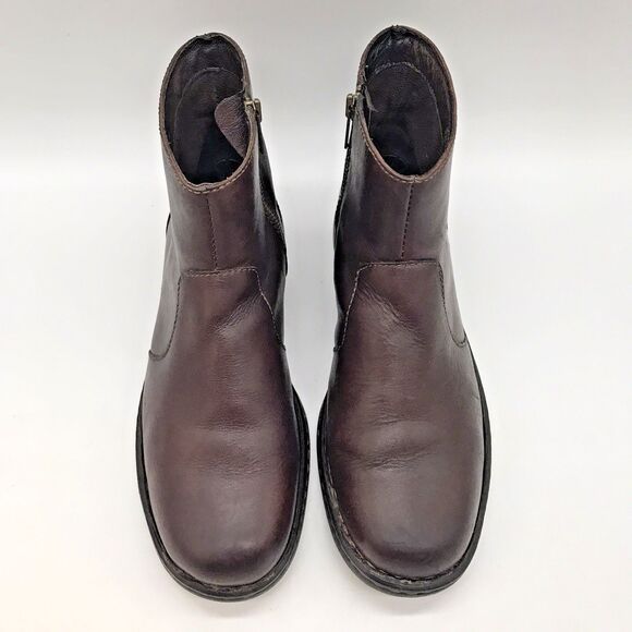 Born Børn Side Zip Chelsea Ankle Boots Men's 10 - EUR 42 Dark Brown Leather Shoe - Picture 5 of 12
